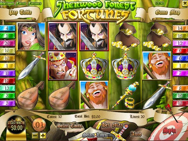 Norske Spilleautomater Sherwood Forest Fortunes, Rival SS - Himmelspill