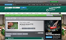 Paddy Power kasino gjennomgang skjermbilde på  norskcasino1.com 2