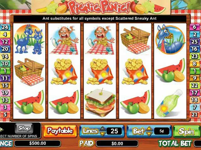 Norske spilleautomater Picnic Panic, Cryptologic SS - Himmelspill