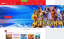 OlyBet kasino gjennomgang skjermbilde på norskcasino1.com 2