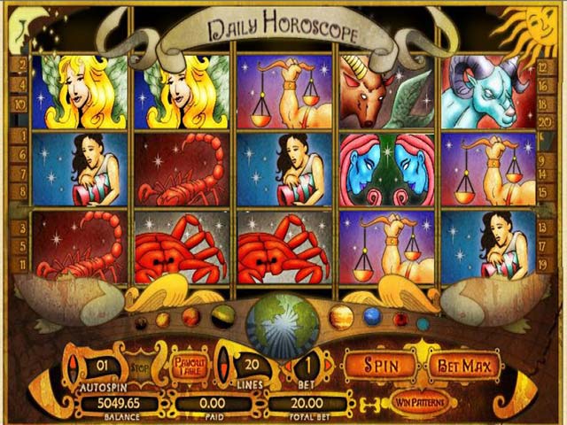 Norske spilleautomater Daily Horoscope, Cryptologic SS - Himmelspill