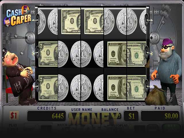 Norske spilleautomater Cash Caper, Cryptologic SS - Himmelspill