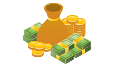 Spilleautomater med penge tema