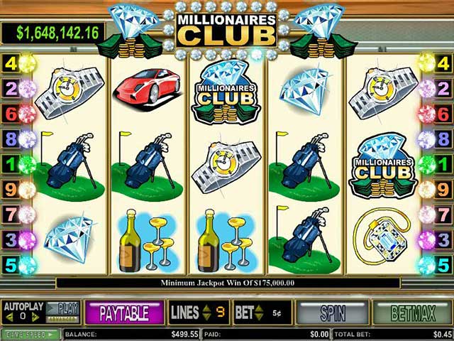 Norske spilleautomater Millionaire's Club II, Cryptologic SS - Himmelspill