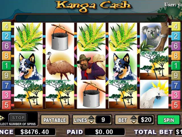 Norske spilleautomater Kanga Cash, Cryptologic SS - Himmelspill