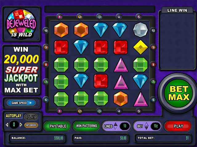 Norske spilleautomater  Bejeweled, Cryptologic SS - Himmelspill