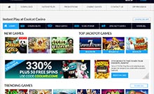 Cool Cat kasino gjennomgang skjermbilde på  norskcasino1.com 2