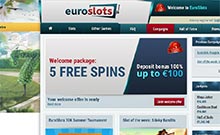 Euroslots kasino gjennomgang skjermbilde på  norskcasino1.com 2