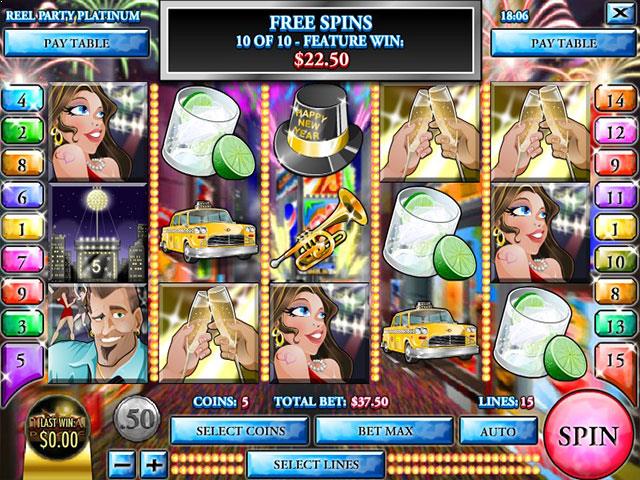 Norske Spilleautomater Reel Party Platinum Rival   SS  - Himmelspill