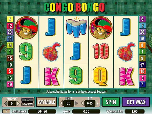 Norske spilleautomater Congo Bongo Cryptologic SS - Himmelspill