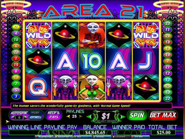 Norske spilleautomater Area 21, Cryptologic SS - Himmelspill